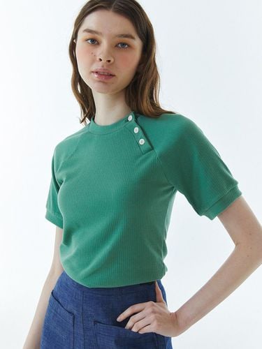 RVS Button Raglan T-Shirt Green - RAVEROUS - Modalova