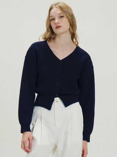 Y-Neck Hachi Sweater Cardigan Navy - RAVEROUS - Modalova