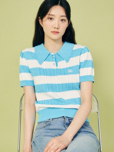 Logo Embroidered Stripe Pullover Knit GP4P1PO411 - JJ JIGOTT - Modalova