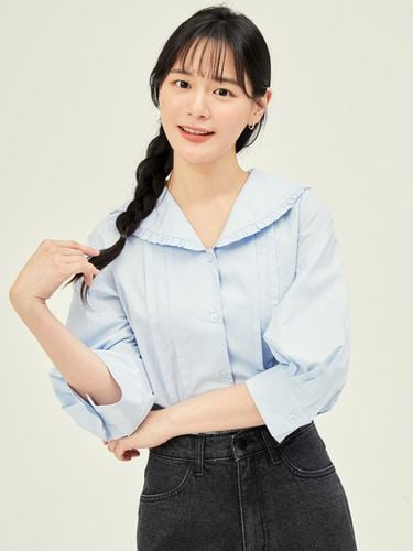 Cotton Pintuck Frill Collar Blouse GP7P0BL731 - JJ JIGOTT - Modalova