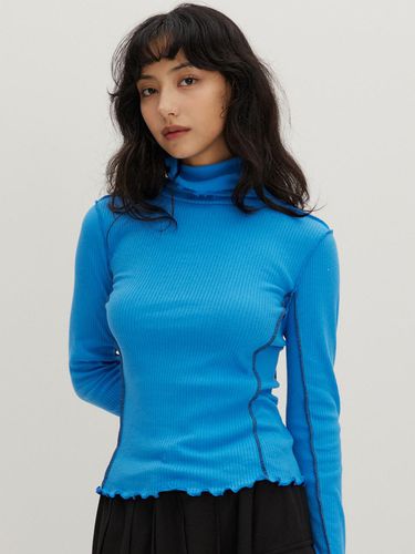 Contrast Interlock Turtle Neck T/Shirts - RAVEROUS - Modalova