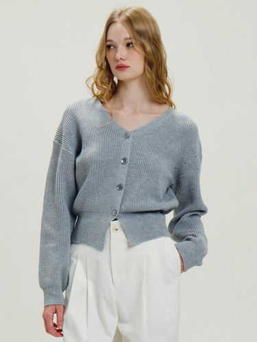 Y-Neck Hachi Sweater Cardigan M/Grey - RAVEROUS - Modalova