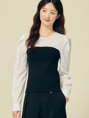 Knitwear Coloring Bustier Blouse - JJ JIGOTT - Modalova