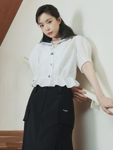 Coloring Sailor Collar Blouse - JJ JIGOTT - Modalova