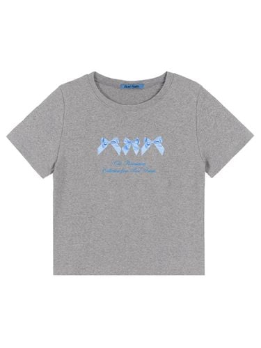 Ribbon Lettering T-shirt [Gray] - Rosefrantz - Modalova