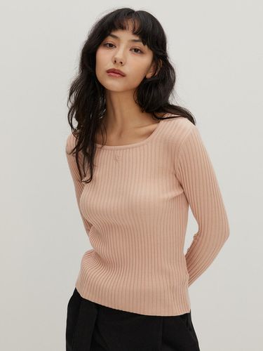 Square Neck Sweater Pink - RAVEROUS - Modalova