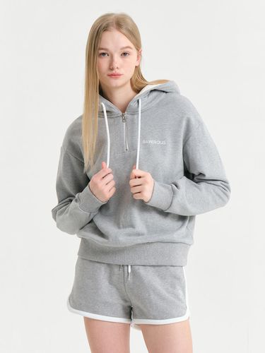 Half Zip-up Hoodie Sweatshirts - RAVEROUS - Modalova