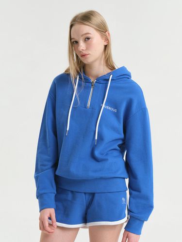 Half Zip-up Hoodie Sweatshirts Blue - RAVEROUS - Modalova