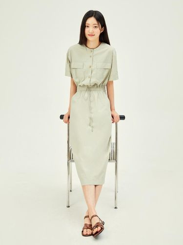 Out Pocket String Elastic Waistband Dress - JJ JIGOTT - Modalova