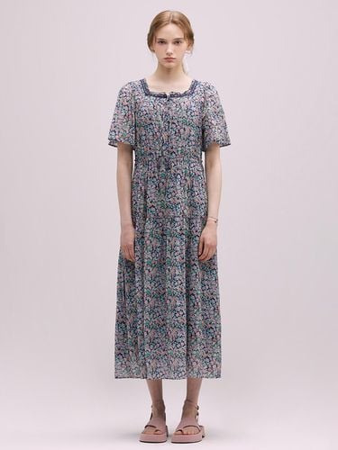 Flower Pattern Square Neck Dress_T244MOP265W - Thursday Island - Modalova