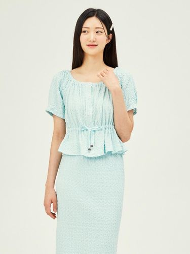 Volume Texture Peplum Blouse - JJ JIGOTT - Modalova