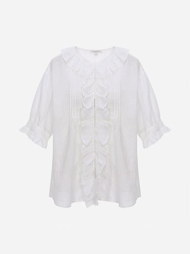 Frill-decorated open-front blouse_T244MBL259W - Thursday Island - Modalova