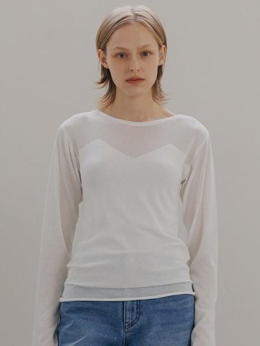 See-through bustier pullover (white) - blank03 - Modalova