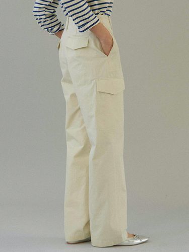 Cotton cargo pants (cream beige) - blank03 - Modalova