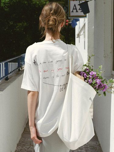 Embroidery boxy t-shirt (white) - blank03 - Modalova