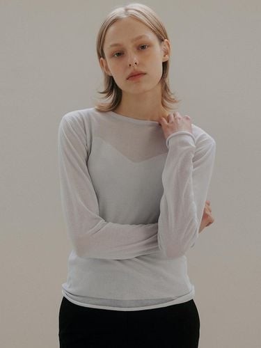 See-through bustier pullover (light grey) - blank03 - Modalova