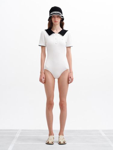 MOUVEMENT COLLAR SWIMSUIT white - MARITHE MOUVEMENT - Modalova