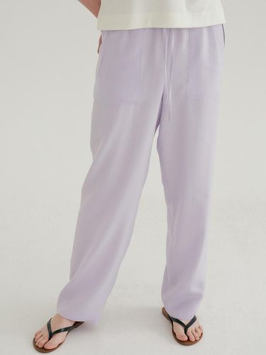 Fluid banding pants (lavender) - blank03 - Modalova