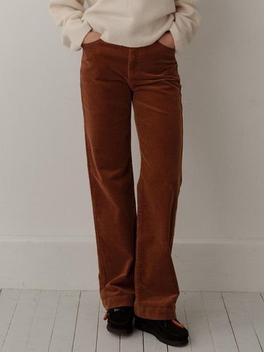 Corduroy boot cut pants (brown) - blank03 - Modalova