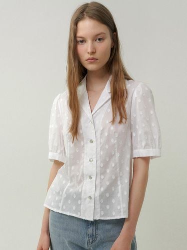 Cotton dot puff blouse (white) - blank03 - Modalova