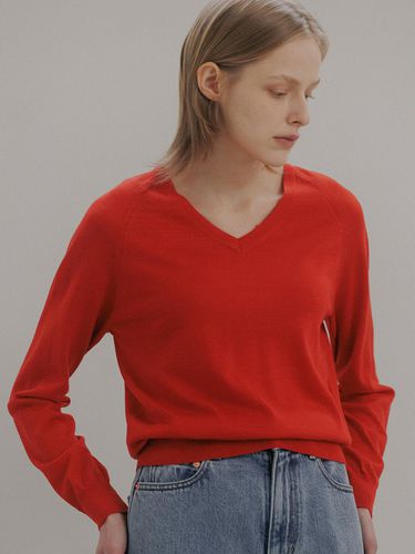 V-neck pullover (red) - blank03 - Modalova