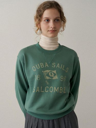 Vintage print sweatshirt (green) - blank03 - Modalova