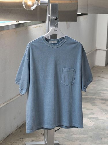 Vintage Pocket T-Shirt_Sky Blue - EZIO - Modalova