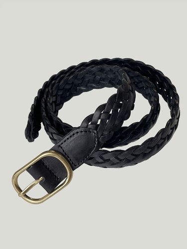 Gold Buckle Webbing Belt_Black - EZIO - Modalova