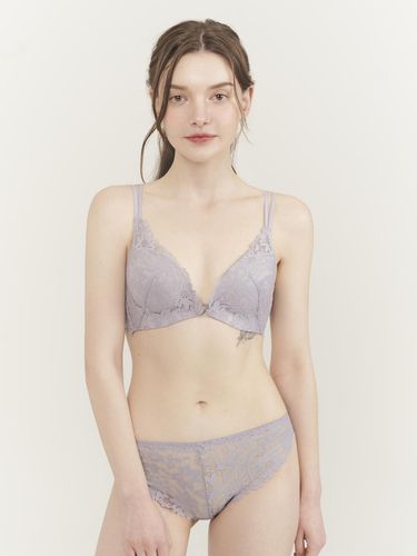 Flower Lace front hook bra SET - Pour Booth - Modalova