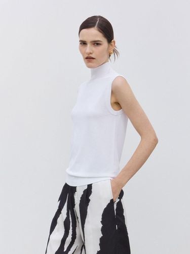 Wholegarment Mock Neck Sleeveless Knit Top White - Mare di mari - Modalova