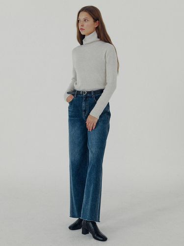 Wide Washed Denim Pants - Blue - on&on - Modalova