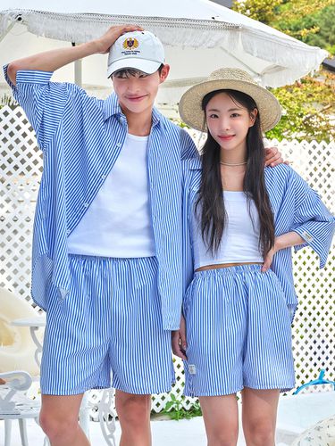 Slow Short-Sleeved Couple Pajamas Set - DOSSY - Modalova