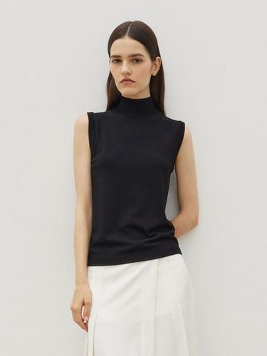 Wholegarment Mock Neck Sleeveless Knit Top Black - Mare di mari - Modalova