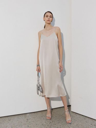 Satin Slip Dress Beige - Mare di mari - Modalova