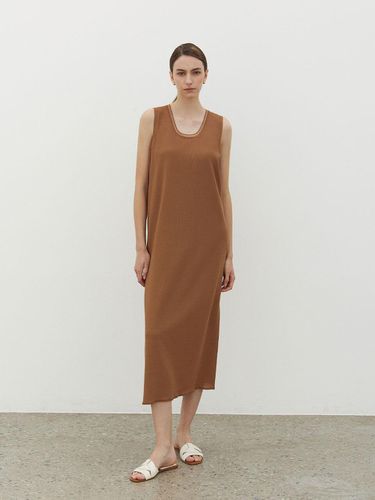 String Point Sleeveless Long Dress Camel - Mare di mari - Modalova