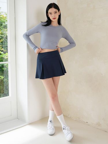 All-in-one Two wrinkle Tennis Skirt (Royal Navy) - conchwear - Modalova