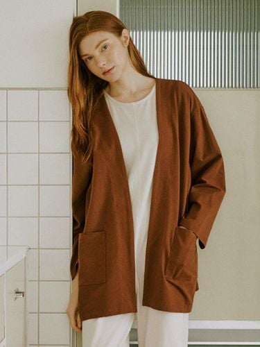 Travel oversized-fit cotton cardigan - FRONT2LINE - Modalova