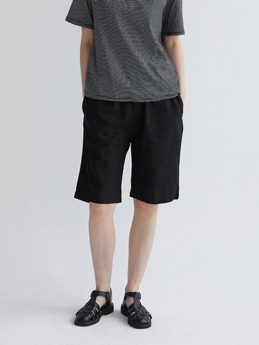 Linen Bermuda Pants - Black - TSH - Modalova