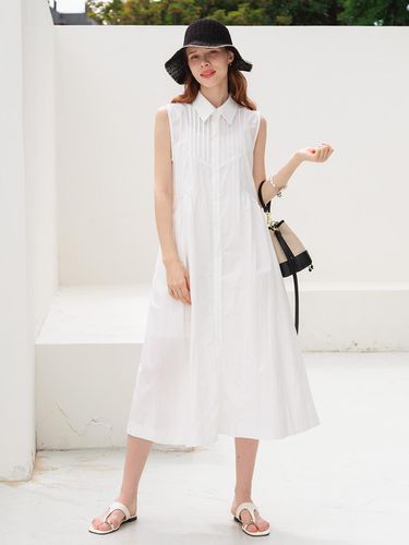 Pintuck Collar Shirt Sleeveless Dress_3 color_JFMO - JUARR - Modalova