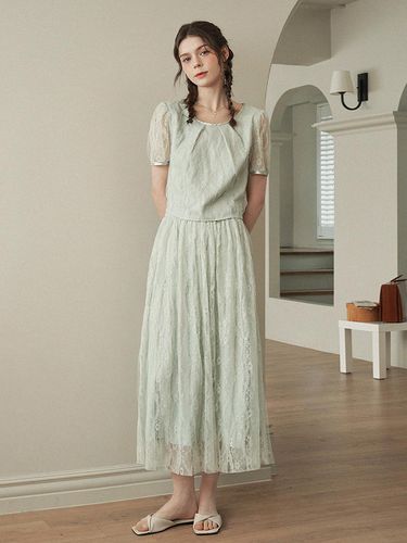 Bird lace blouse-long skirt set - MICANE - Modalova