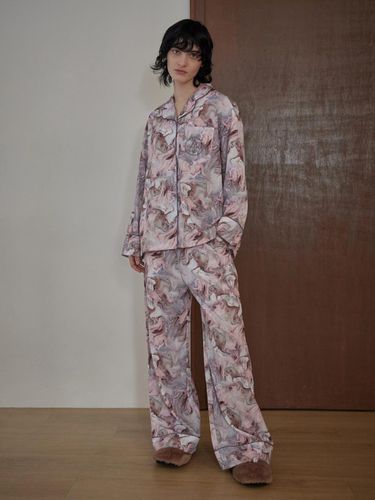 CLASSIC ROUND PAJAMA SET_marble pink - atempo - Modalova