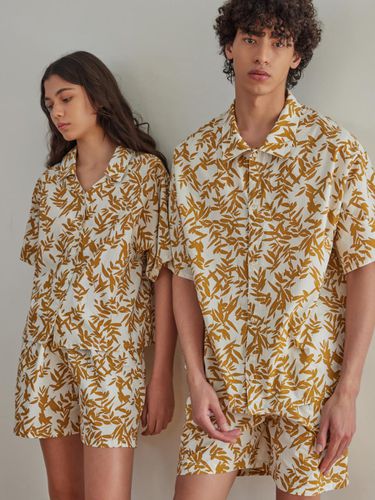 BALI PAJAMA COUPLE SET_Leaf Brown - atempo - Modalova