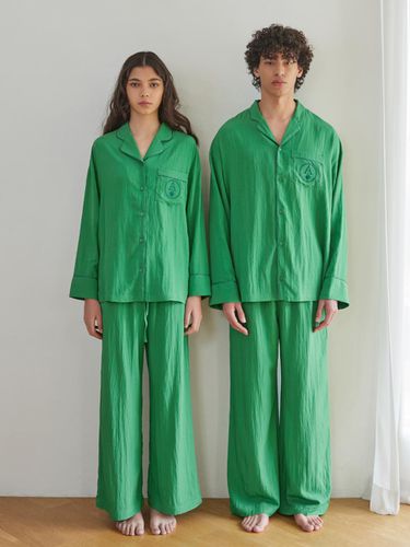 CLASSIC PAJAMA COUPLE SET_green - atempo - Modalova