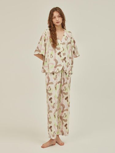 COZY ROUND PAJAMA SET_arc beige - atempo - Modalova