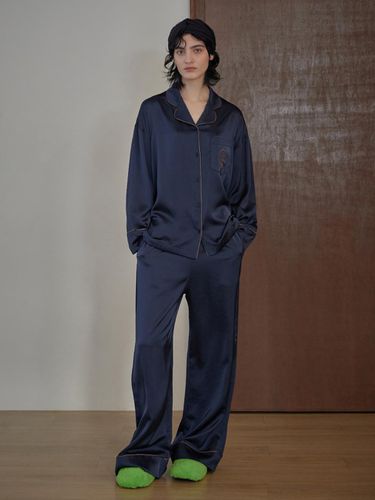 CLASSIC ROUND PAJAMA SET_wild navy - atempo - Modalova