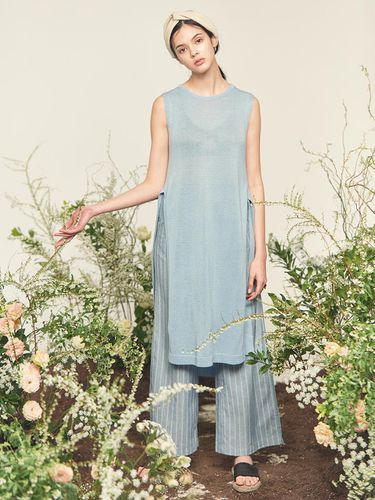 STRING KNIT DRESS BLUE - atempo - Modalova