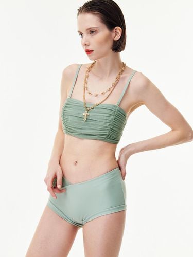 Mesh Tube Top Polkini Set_Gray Green - SOGNARE BY - Modalova