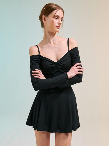 Long sleeve off-shoulder dress swimwear_black - SOGNARE BY - Modalova