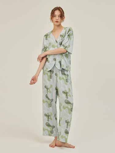 COZY ROUND PAJAMA SET_arc blue - atempo - Modalova