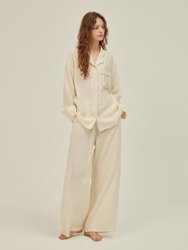 CLASSIC ROUND PAJAMA SET_Light Beige - atempo - Modalova